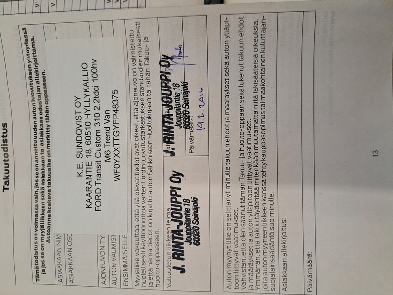 Ford Transit Custom vaihtoauto