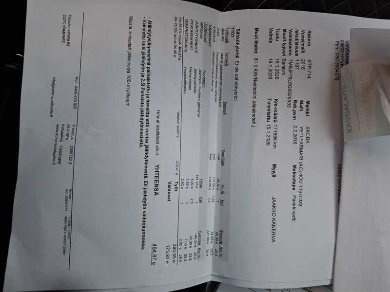 Skoda Yeti vaihtoauto