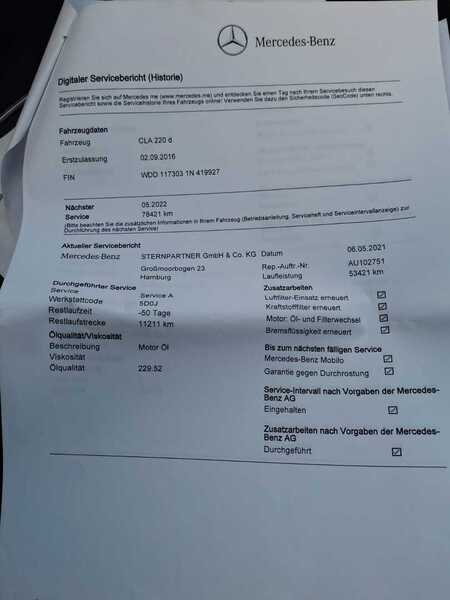 Mercedes-Benz CLA-sarja vaihtoauto