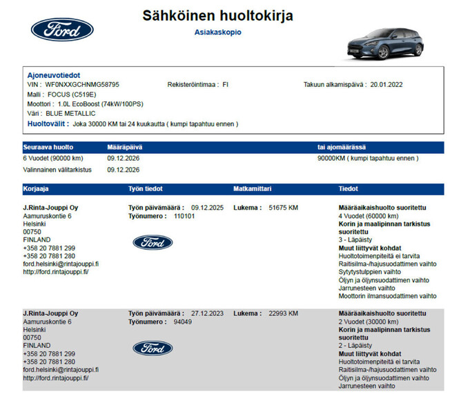 Ford Focus vaihtoauto
