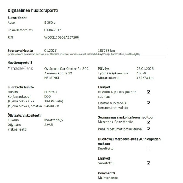 Mercedes-Benz E vaihtoauto