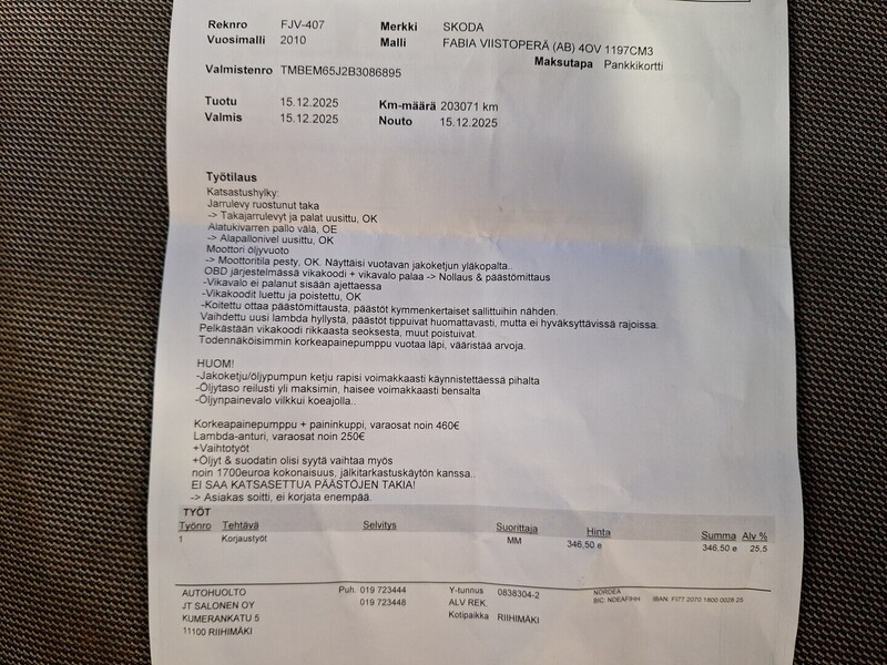 Skoda Fabia vaihtoauto