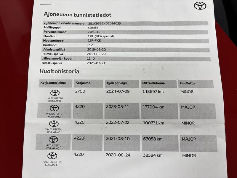 Toyota Corolla vaihtoauto