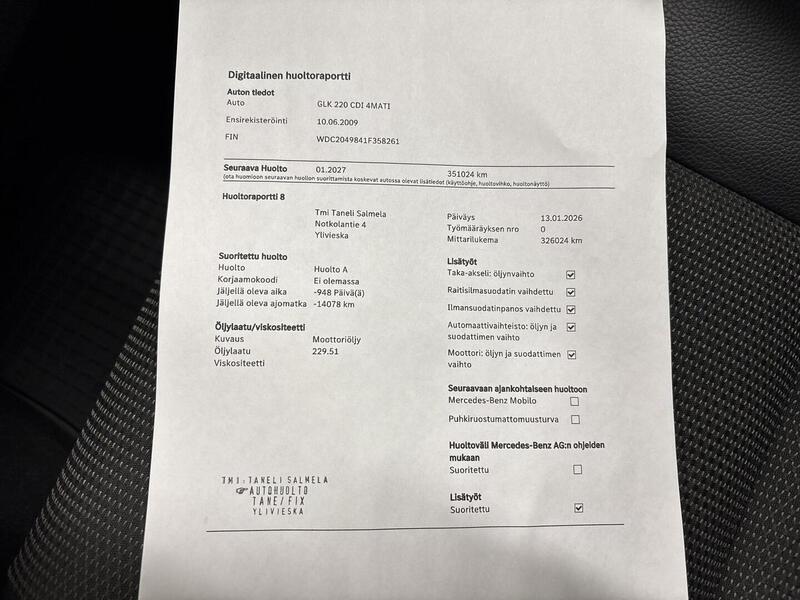 Mercedes-Benz GLK vaihtoauto