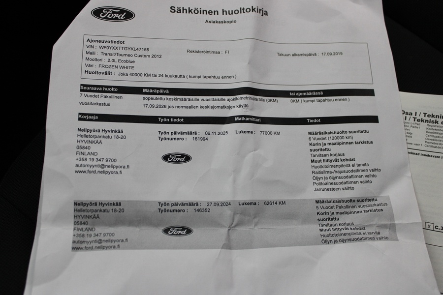 Ford Transit Custom vaihtoauto