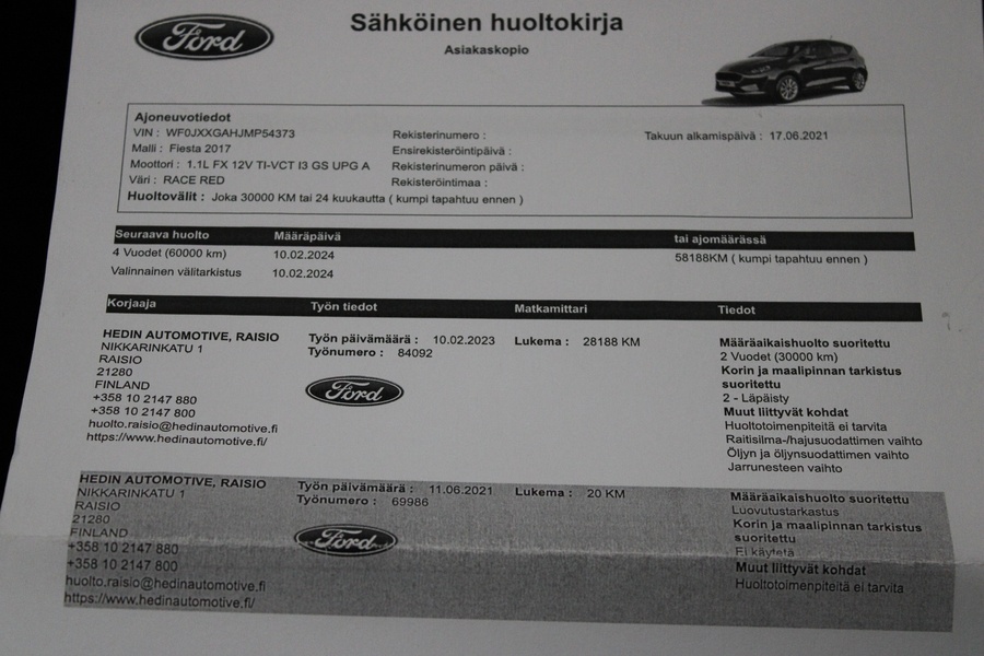 Ford Fiesta vaihtoauto