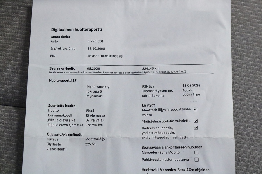 Mercedes-Benz E vaihtoauto