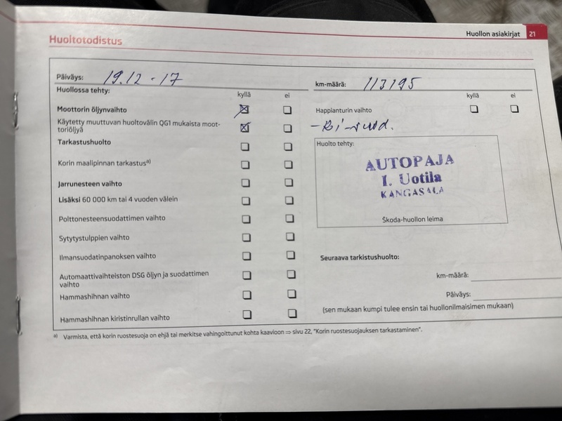 Skoda Octavia vaihtoauto