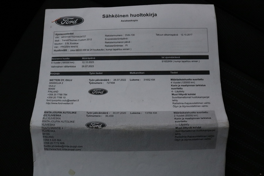 Ford Transit Custom vaihtoauto