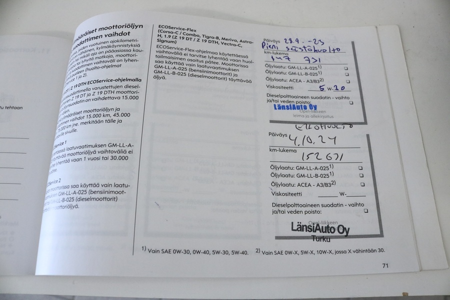 Opel Zafira vaihtoauto