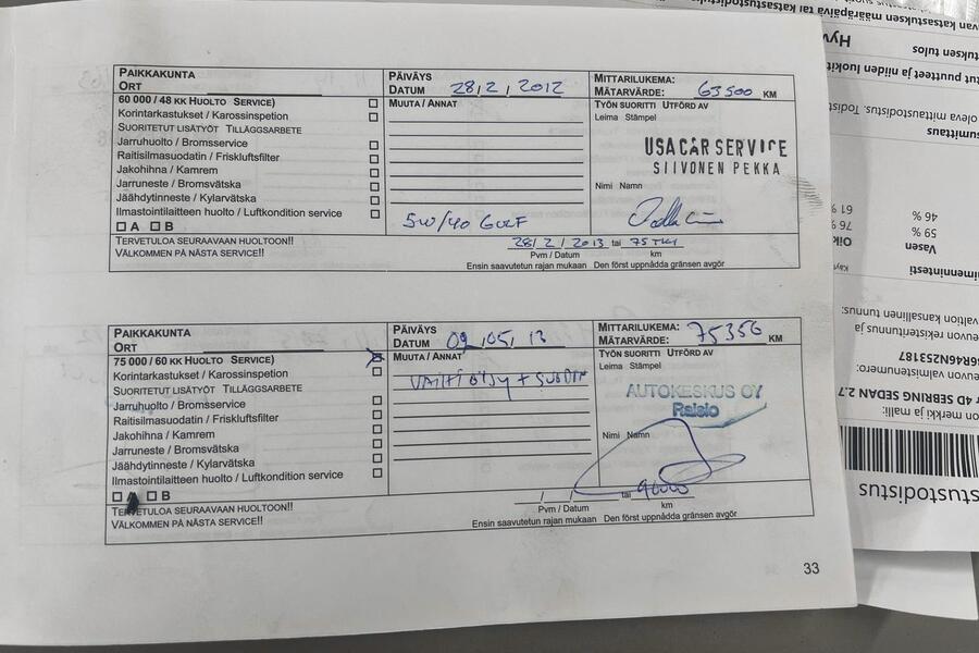 Chrysler Sebring vaihtoauto