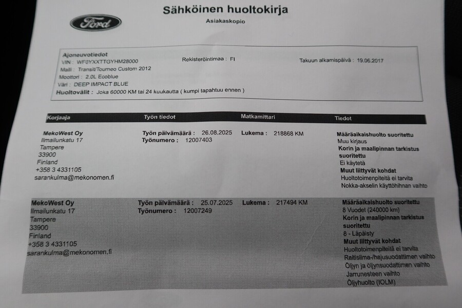 Ford Transit Custom vaihtoauto