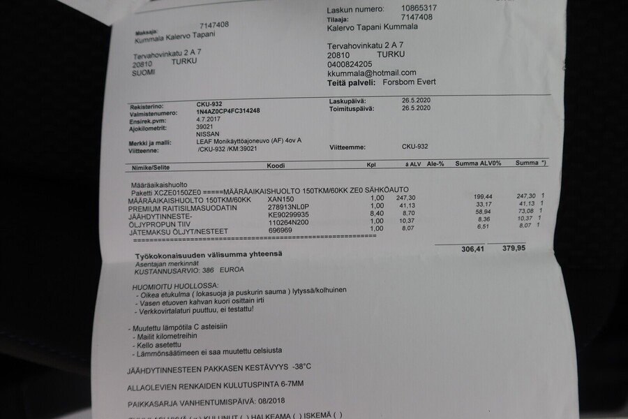 Nissan Leaf vaihtoauto