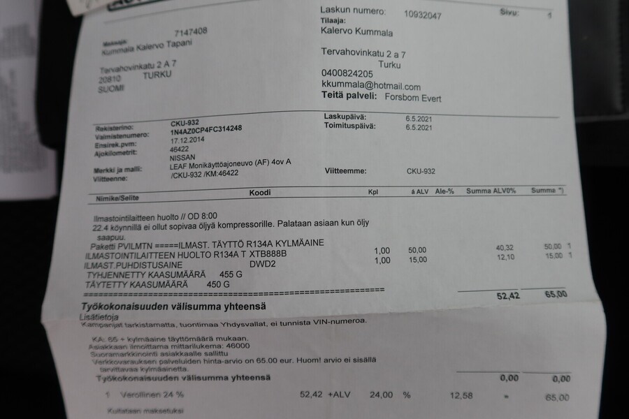 Nissan Leaf vaihtoauto