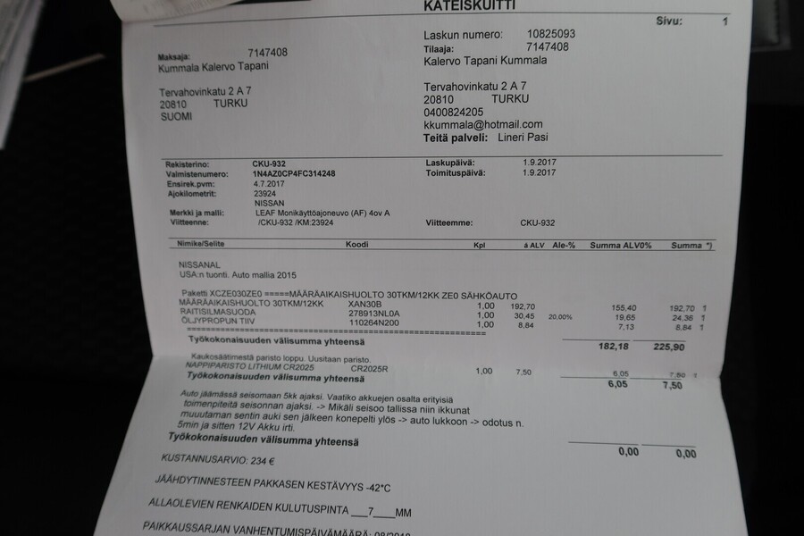 Nissan Leaf vaihtoauto