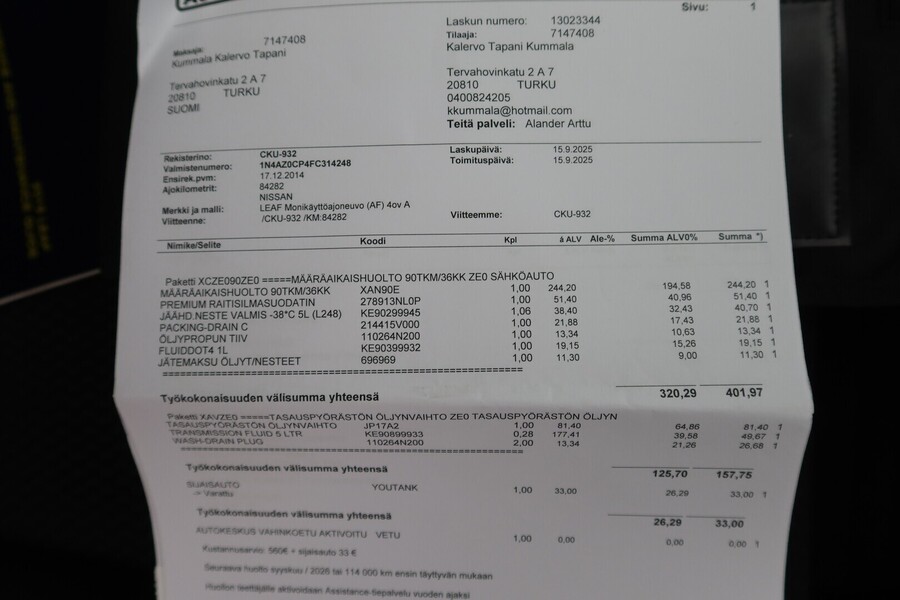 Nissan Leaf vaihtoauto