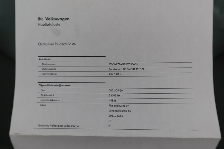 Volkswagen Golf Sportsvan vaihtoauto