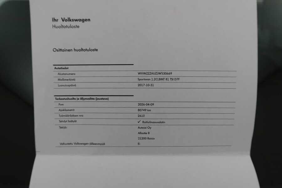 Volkswagen Golf Sportsvan vaihtoauto