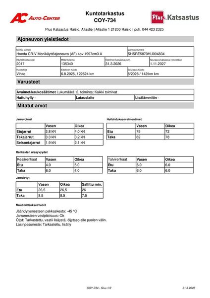 Honda CR-V vaihtoauto