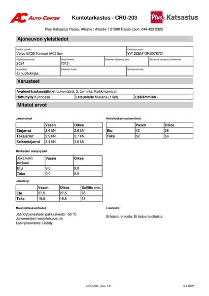 Volvo EX30 vaihtoauto