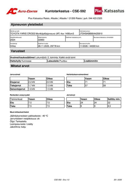 Toyota Yaris Cross vaihtoauto