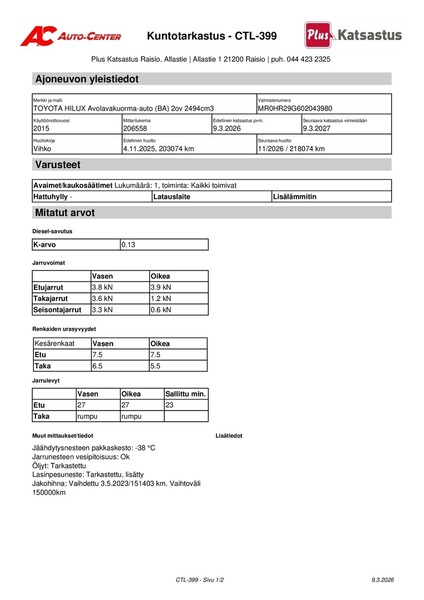 Toyota Hilux vaihtoauto