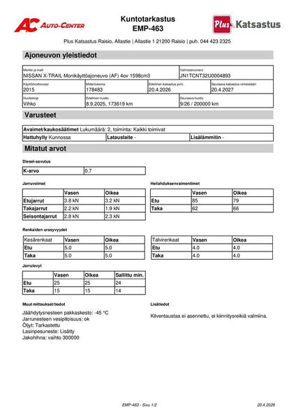 Nissan X-Trail vaihtoauto