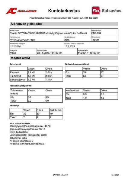 Toyota Yaris vaihtoauto