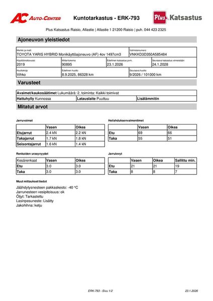 Toyota Yaris vaihtoauto