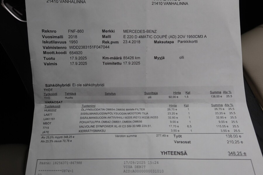 Mercedes-Benz E vaihtoauto