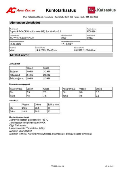 Toyota Proace vaihtoauto