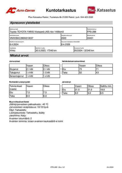 Toyota Yaris vaihtoauto