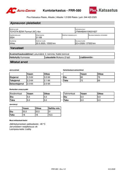 Toyota bZ4X vaihtoauto