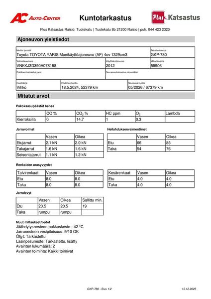 Toyota Yaris vaihtoauto