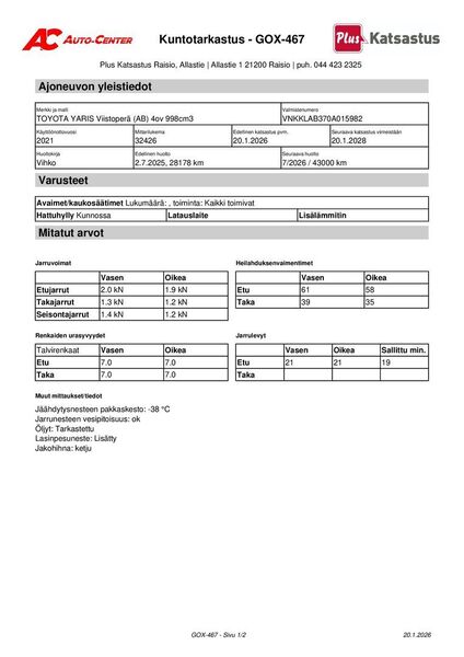 Toyota Yaris vaihtoauto