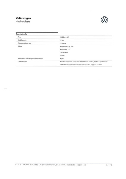 Volkswagen Taigo vaihtoauto