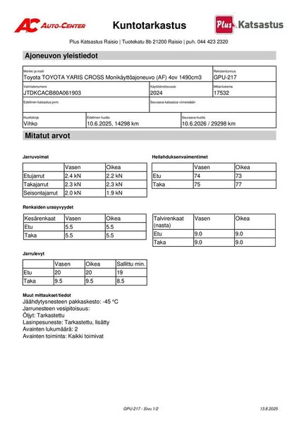 Toyota Yaris Cross vaihtoauto