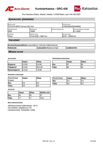 Toyota bZ4X vaihtoauto