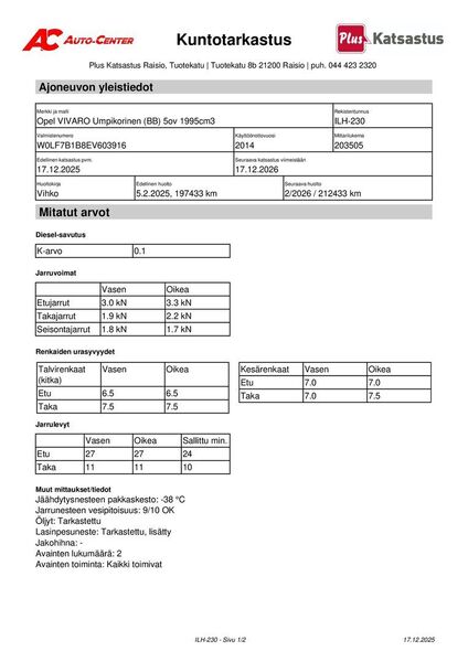 Opel Vivaro vaihtoauto