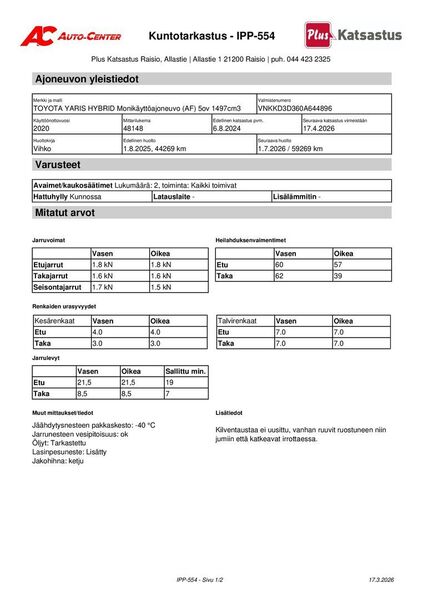 Toyota Yaris vaihtoauto