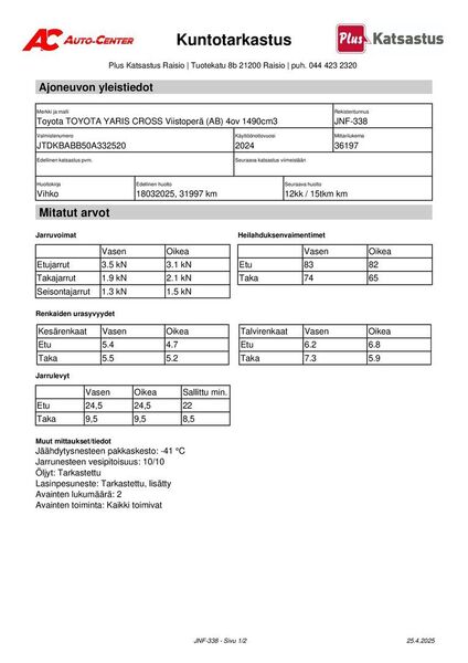 Toyota Yaris Cross vaihtoauto