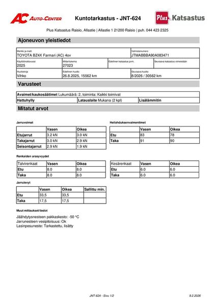 Toyota bZ4X vaihtoauto