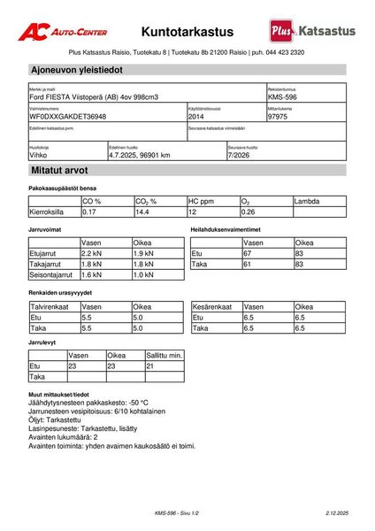 Ford Fiesta vaihtoauto