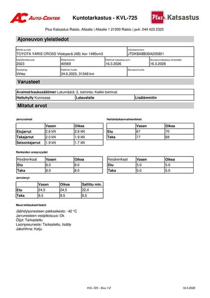 Toyota Yaris Cross vaihtoauto