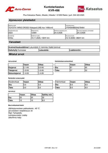 Toyota Yaris Cross vaihtoauto
