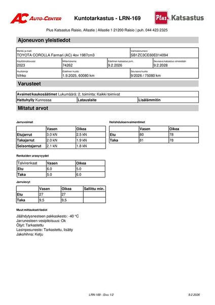 Toyota Corolla vaihtoauto