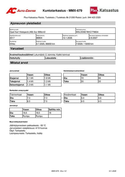 Opel Karl vaihtoauto