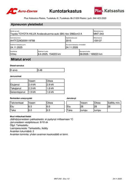 Toyota Hilux vaihtoauto