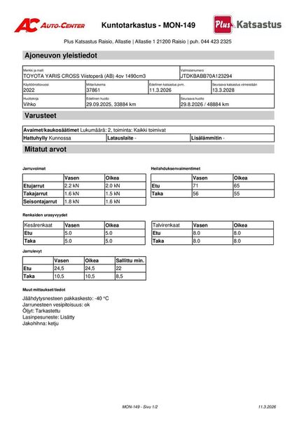 Toyota Yaris Cross vaihtoauto