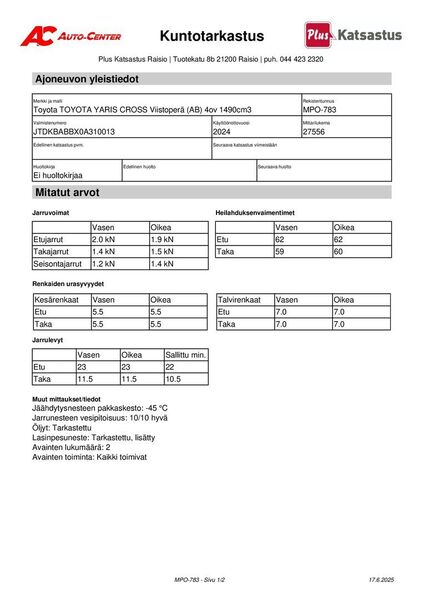 Toyota Yaris Cross vaihtoauto